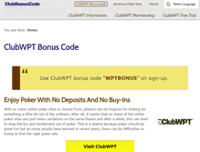 Tablet Screenshot of clubbonuscode.com